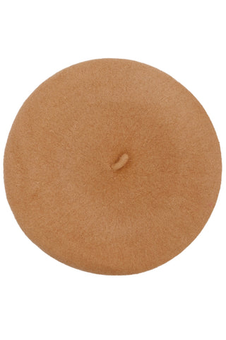 11” camel brown acrylic French style beret