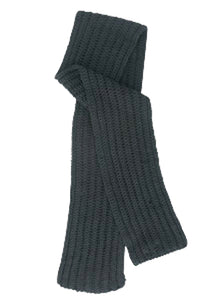 Chunky black knit scarf