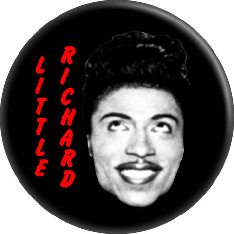 1 1/4” round pinback Little Richard smiling portrait button 
