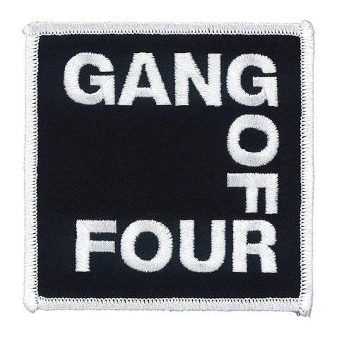black patch with white border and 'GANG OUT FOUR' text in white 