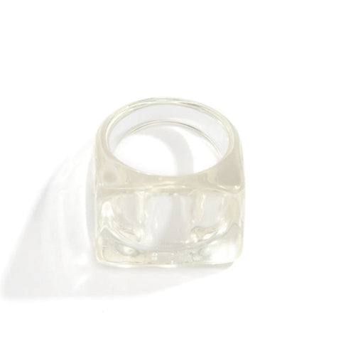 Rectangular translucent acrylic ring