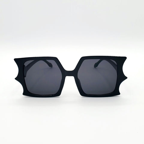 Square Batwing Sunglasses in Black