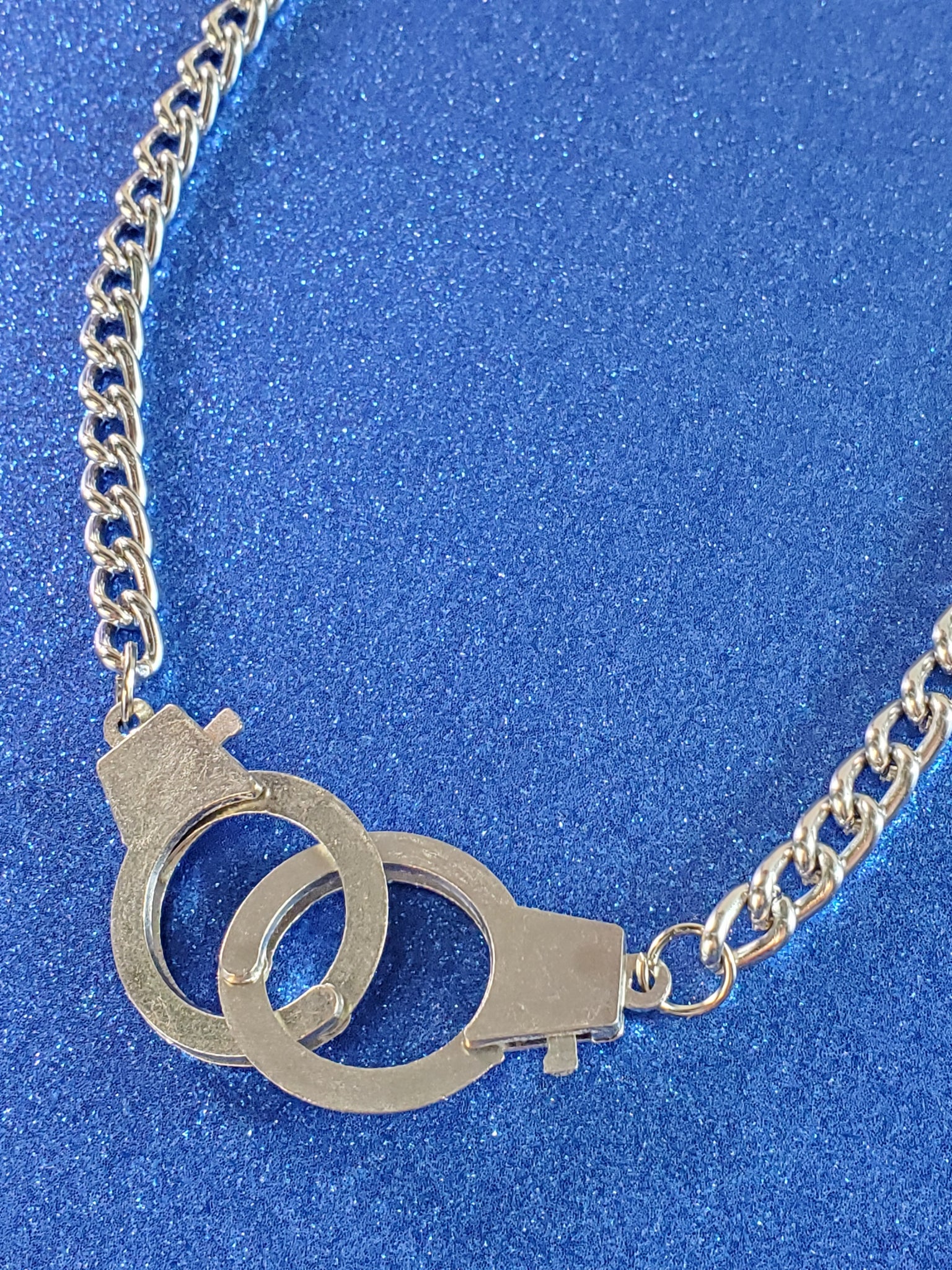 Silver Handcuff Necklace by Switchblade Stiletto