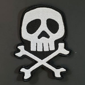 Black and white Captain Harlock skull patch