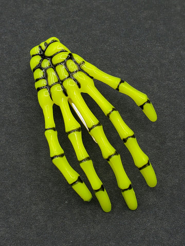 Skeleton Hand Hair Clip - Yellow