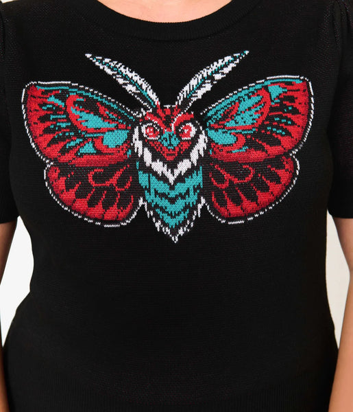 Detail shot of moth design