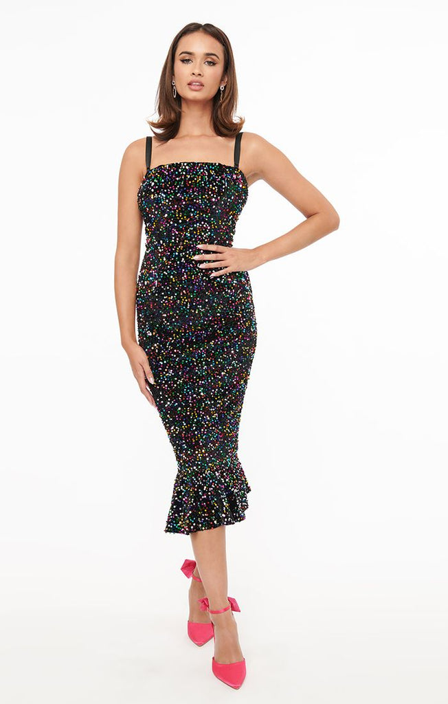 Rainbow Sequin Wiggle Dress | Naked City Clothing Rainbow Sequin Wiggle Dress | Naked City Clothing