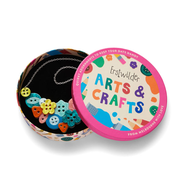 Arts & Crafts Collection Cute As A Button Necklace