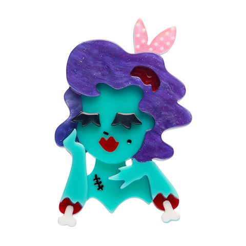 Best of Halloween collection "Drop Dead Gorgeous" zombie gal brooch