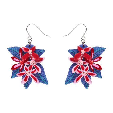 pair Jocelyn Proust Collaboration Collection "Dawn of December" layered resin dangle earrings