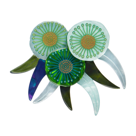Jocelyn Proust Collaboration Collection "Verdant Green Gum" layered resin brooch
