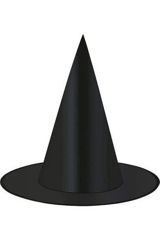 simple black fabric witch hat