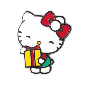 Hello Kitty Christmas Collection "A Present for You!" Hello Kitty holding a yellow wrapped present