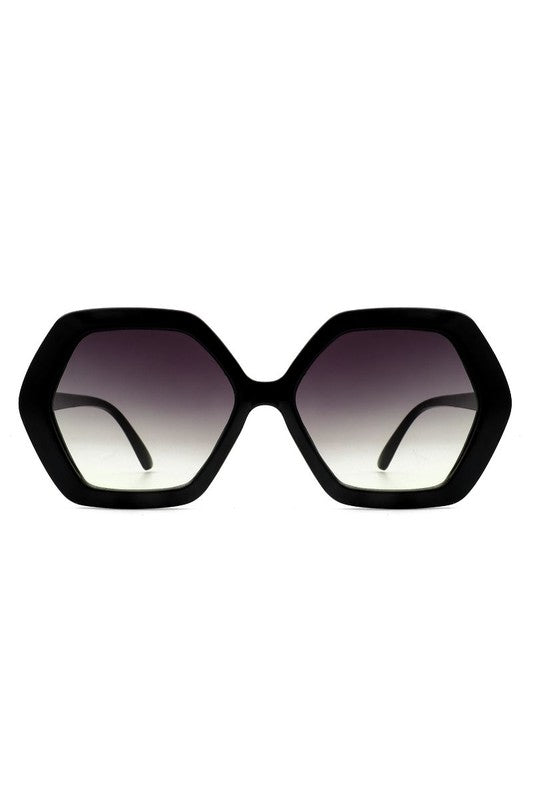 Large clearance hexagon sunglasses