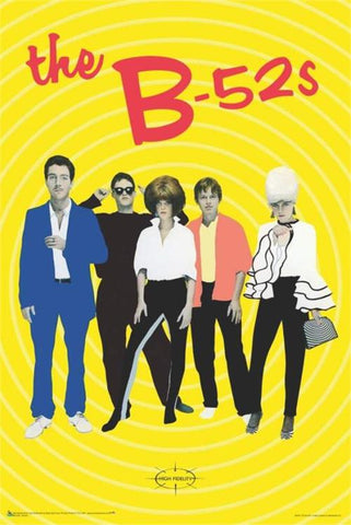 The B-52s vertical poster of their self-titled debut album artwork