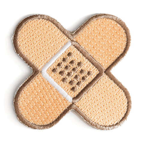 Crossed adhesive bandages embroidered patch