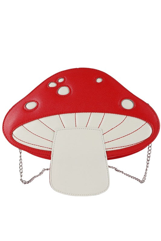 Red & white toadstool mushroom shaped novelty faux leather novelty purse