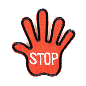 Stop Sign Hand Patch