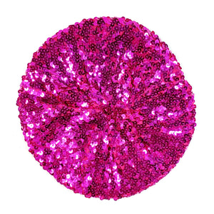 Sequin Beret - Fuchsia