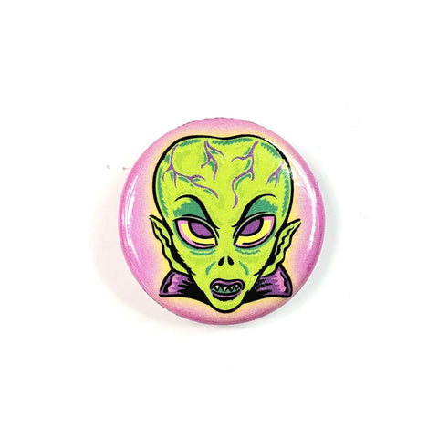 Alien Overlord Button by Retro-a-Go-Go