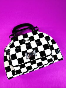 Starlite Purse in Black & White Checkerboard by Astro Bettie