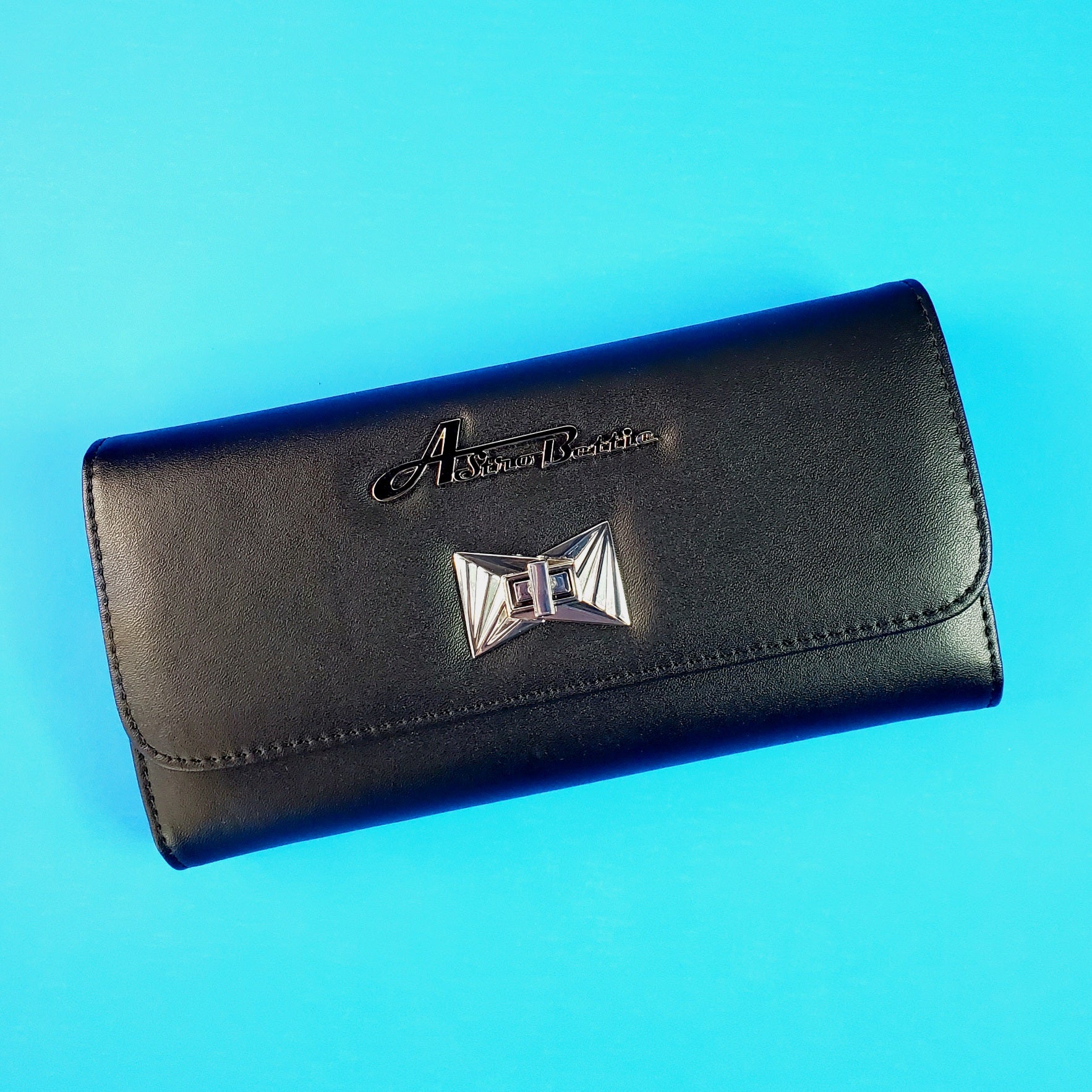 Tri-Fold Wallet in Matte Black by Astro Bettie