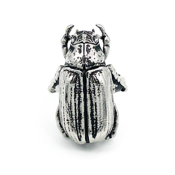 solid stainless steel beetle ring