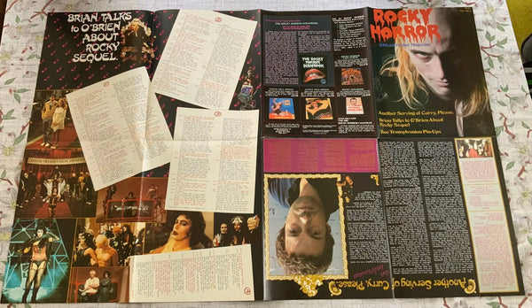 Rocky Horror official poster magazine opened laying flat