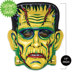 Ghoulsville glow-in-the-dark "Big Frankie frightmare" vac-form plastic wall decor mask