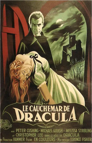 Rectangular magnet of a French language poster for the movie Dracula