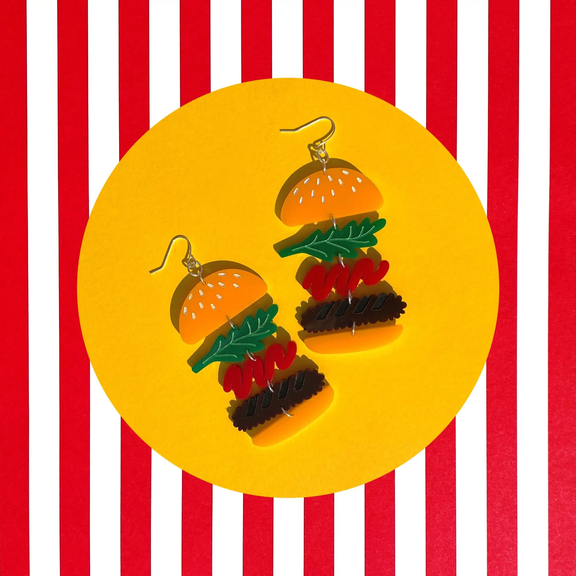Frank Goodness hamburger earrings