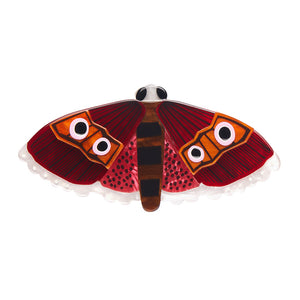 Jocelyn Proust Collaboration Collection "Fluttering Bogong" layered resin moth brooch