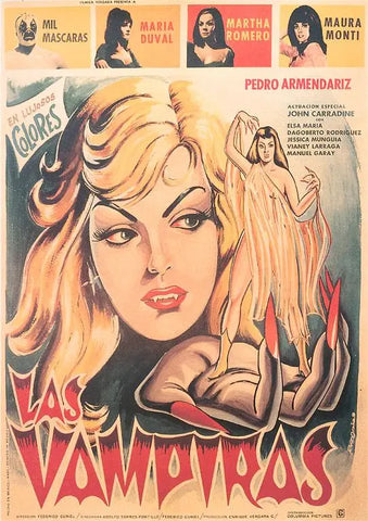 A rectangular magnet of a Mexican movie poster, Las Vampiras