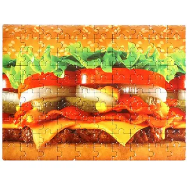 cheesburger photo image rectangular puzzle