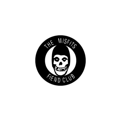 Misfits Fiend Club classic black and white 1.25" round metal pinback button
