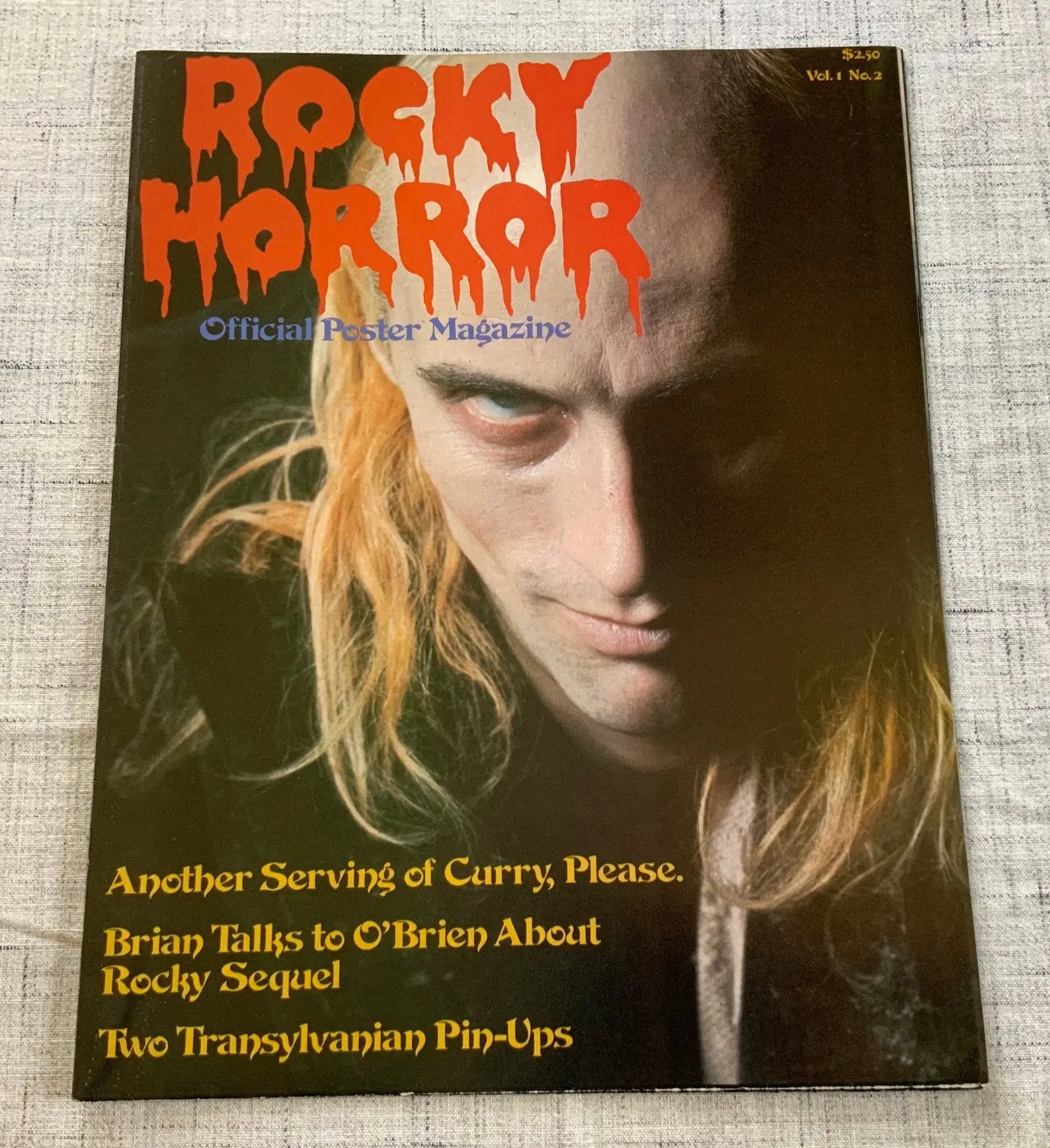 Cover of a Rocky Horror official poster magazine from 1979 with Richard O’Brian as Riff Raff as cover image
