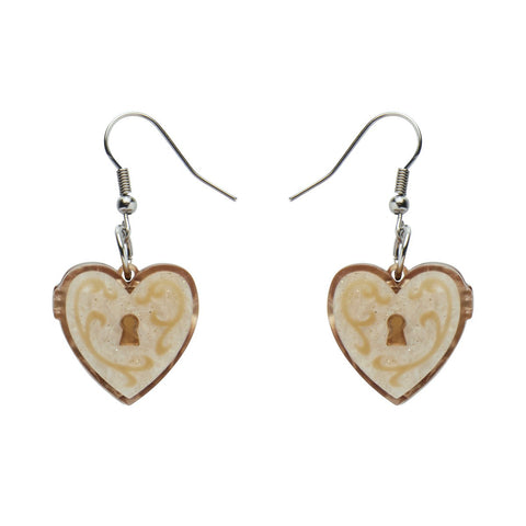 Paris Holiday Collection "Heart of Caché" layered resin dangle earrings
