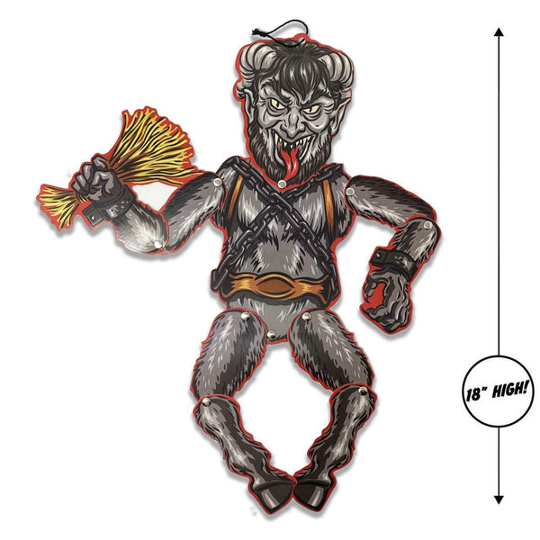 retro-style Cruddy Christmas "Krampus"  the Christmas Devil 18" tall jointed cardstock figure