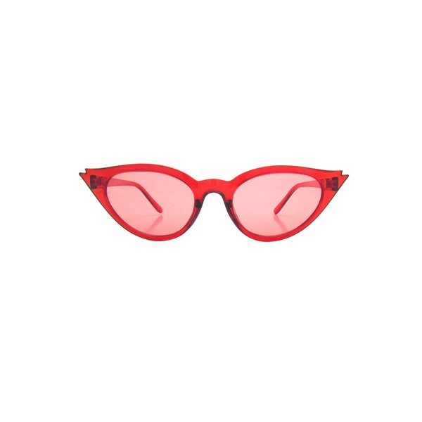 Double Point Cat Eye Sunglasses in Red