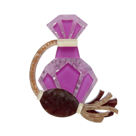 Paris Holiday Collection "Parfum D'Erstwilder" layered resin perfume bottle brooch
