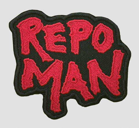 1984 Alex Cox sci-fi cult classic flick Repo Man red embroidery on black canvas patch