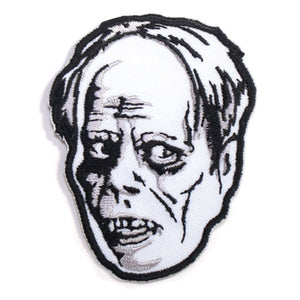 The Phantom of the Opera 3" black & white embroidered patch shows Lon Chaney, the "Man of a Thousand Faces," as his iconic role in the 1925 silent horror classic