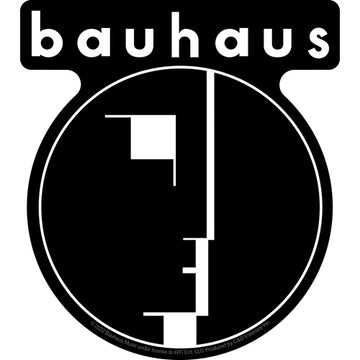 Black & white Bauhaus logo die-cut vinyl sticker