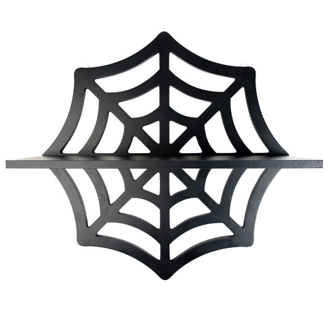 14" black spiderweb back plate wall- mount shelf