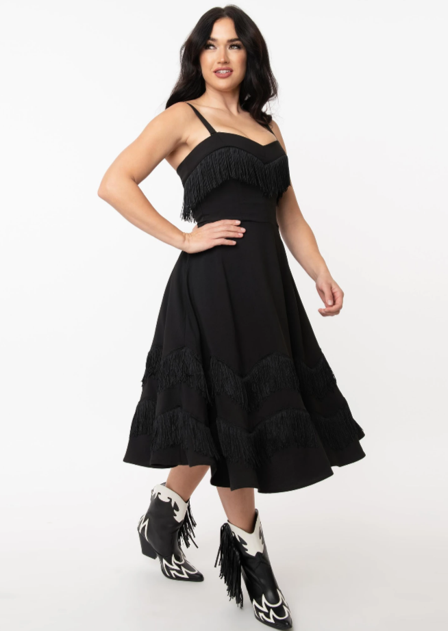 Unique vintage shop black dress