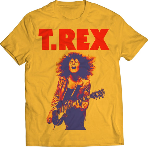 image_9892T. Rex Marc Bolan guy's sizing fitted yellow-gold t-shirt