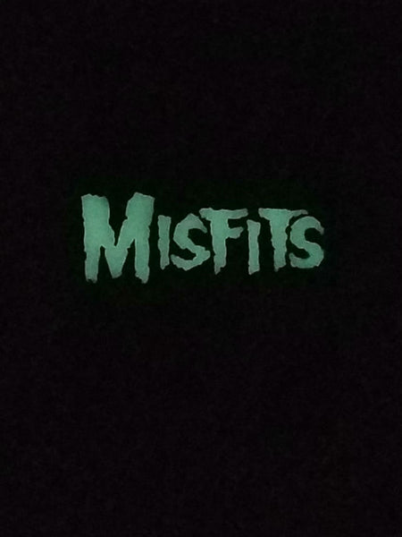 "The Misfits" script logo glow-in-the-dark black enameled metal clutch back lapel pin