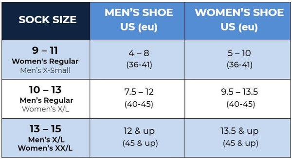 sock sizing info graphic