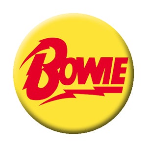 yellow and red bowie logo 1.25" button