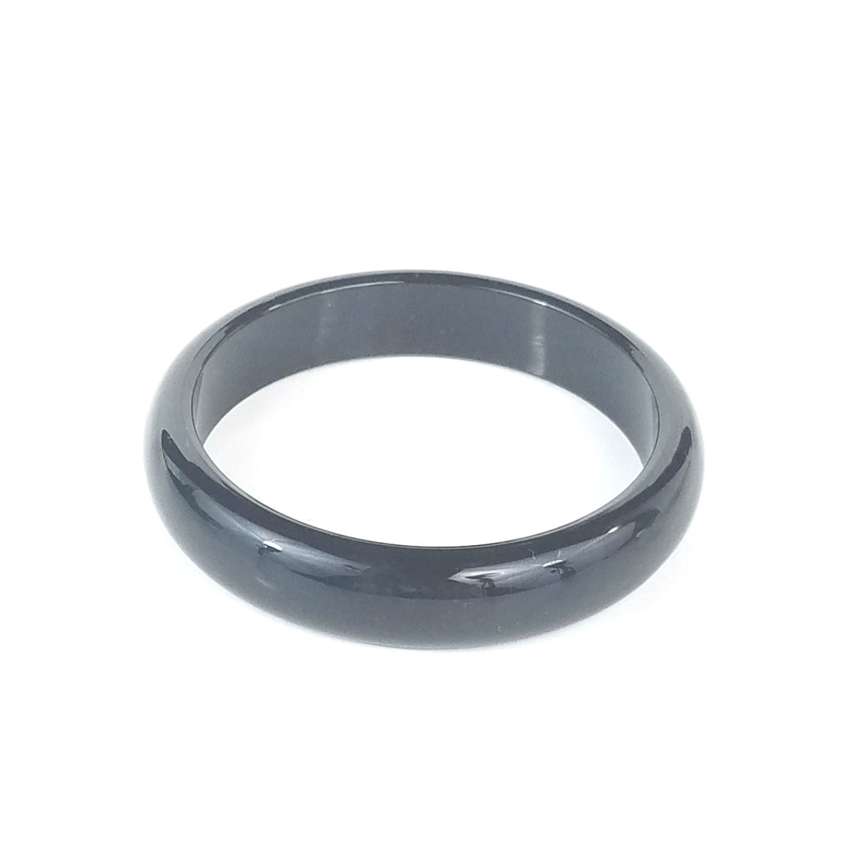 5/8" wide shiny plastic bangle in basic black